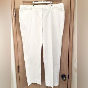 Jones of New York Signature Women’s 20W Stretch White Straight Leg Slacks